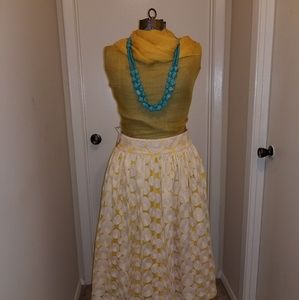 Yellow and white skirt